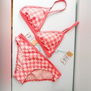 NWT Kona Sol Checkered Bikini